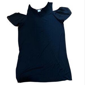 Junarose Cold Shoulder Sheer sleeves Dress 2X EUC